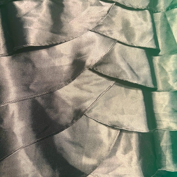 Size12 Scarlett Nite Silk Layered Black Skirt Back Zipper Very Elegant Chic - Picture 3 of 14